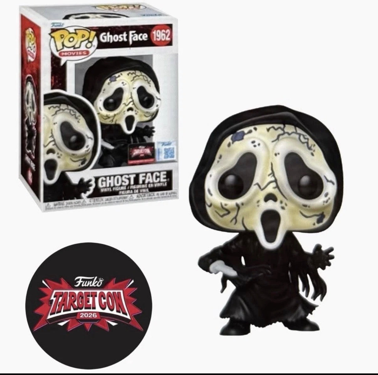 Funko Pop! EXCLUSIVE TARGET CON 2026 GHOST FACE LIMITED EDITION 1962